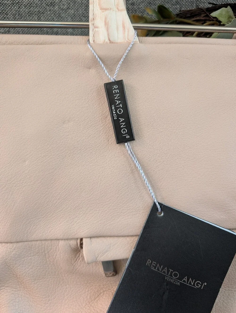 RENATO ANGI VENEZIA CROCO SATCHEL BAG
